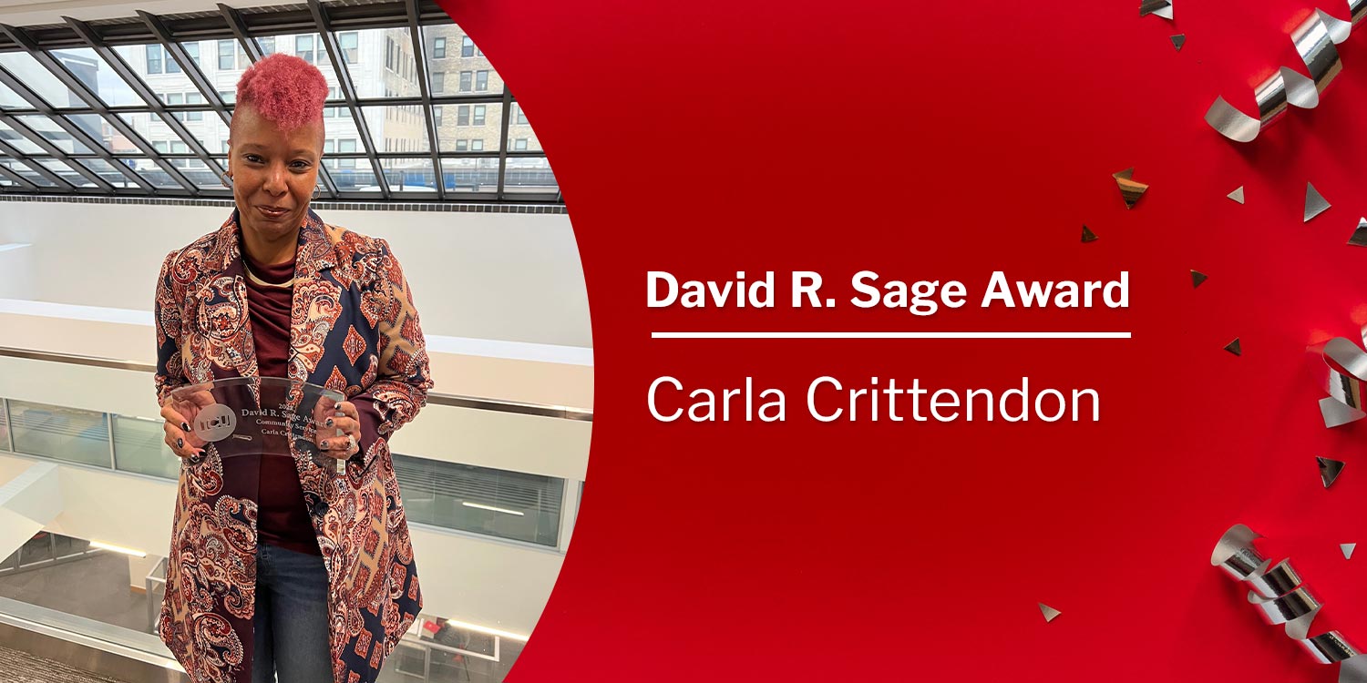 David R. Sage Award: Carla Crittendon