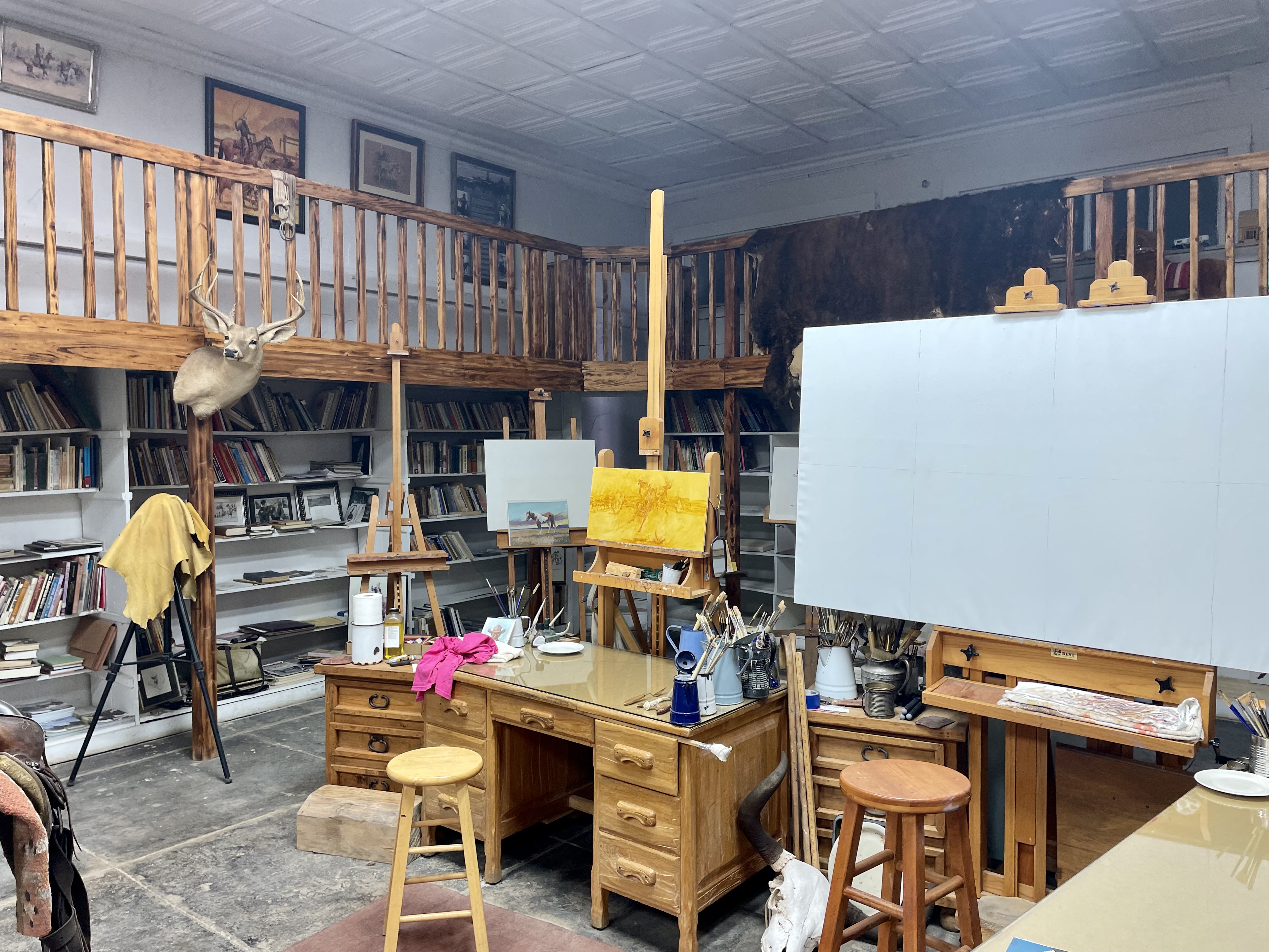 Image of Mike Capron’s art studio in Sheffield, Texas